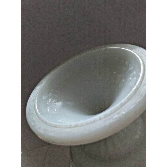E.O. Brody USA M4200 Milk Glass Pedestal Goblet Vase 1950s Thumbprint Pattern - Picture 6 of 10